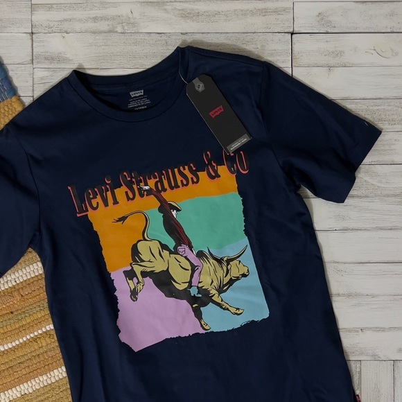 Levi's® Premium Japan Bull Rider Cowboy Graphic T-Shirt - Picture 4 of 15